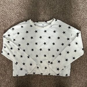 black & white Star pattern long sleeve
